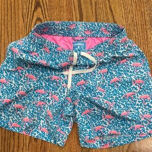 chubbies Blue Swim Shorts with Pink Flamingo Print